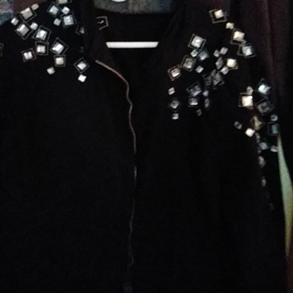 Womans Jacket with crystal embellishments